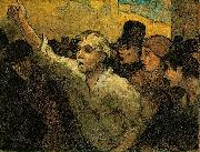 Honore  Daumier Two Uprising oil on canvas